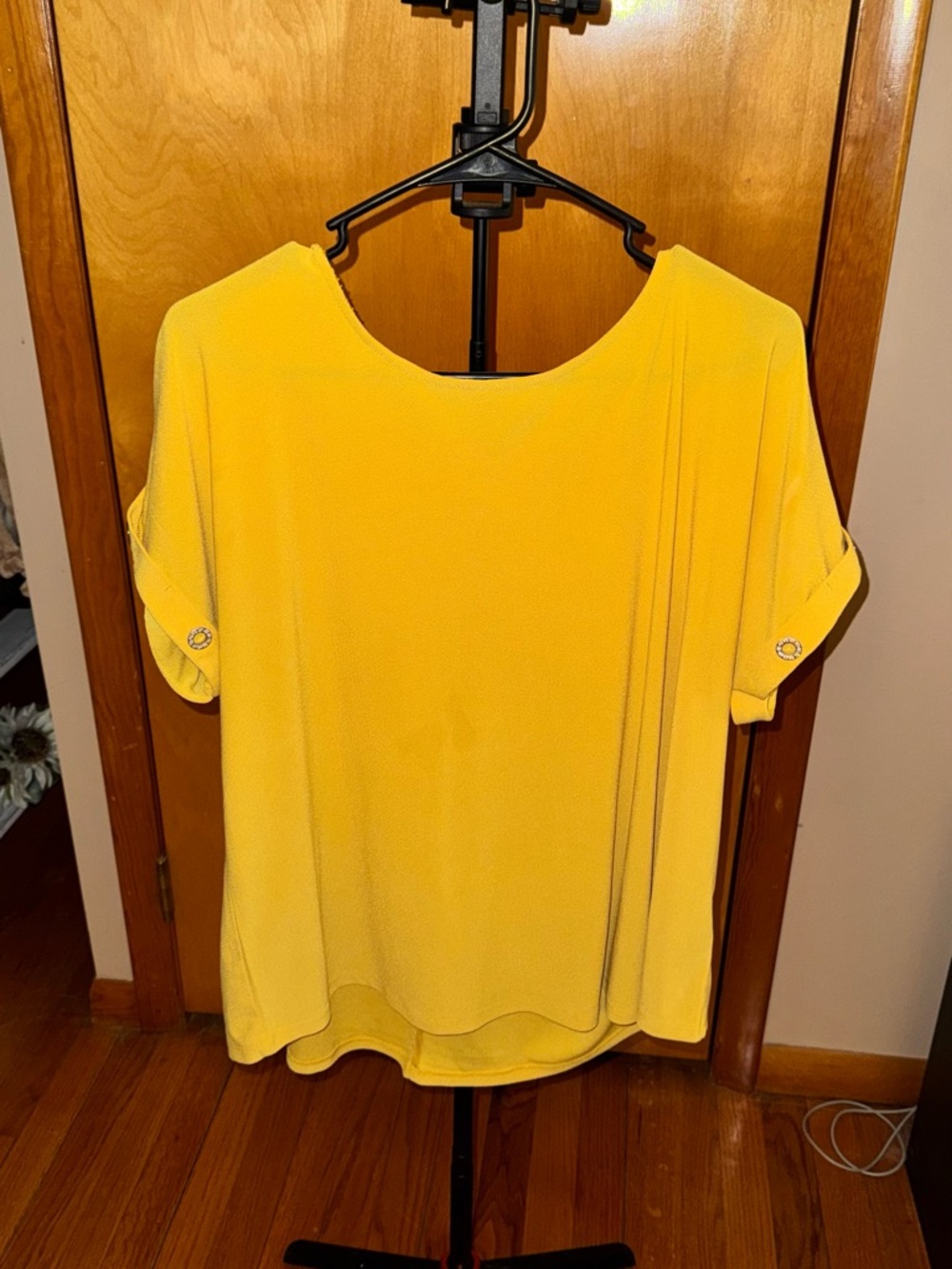 United Colors Of Benetton Bright Yellow Short Sleeve Blouse